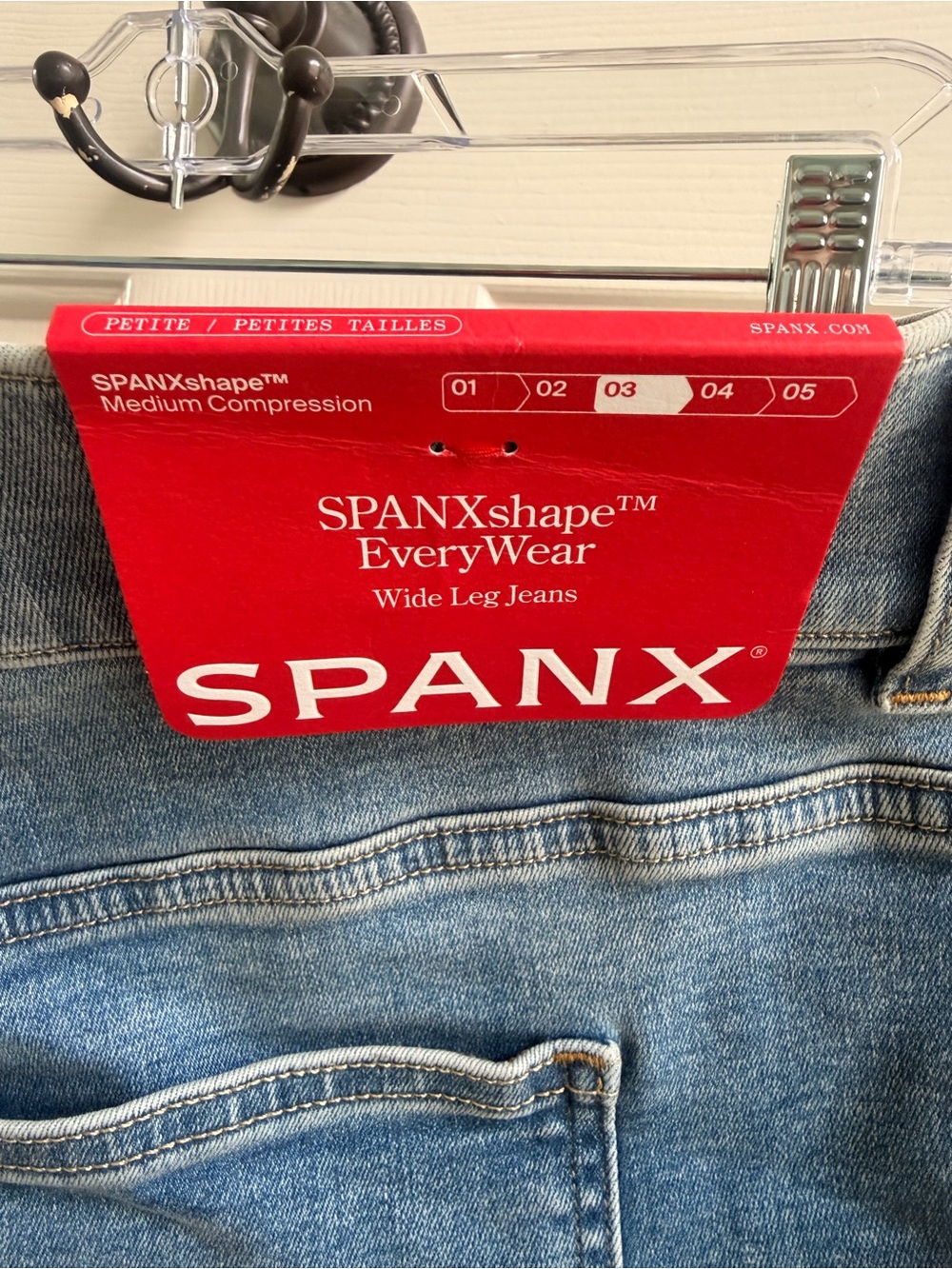 SPANX Pull On Wide-Leg Jeans - 1X Petite - Picture 4 of 6